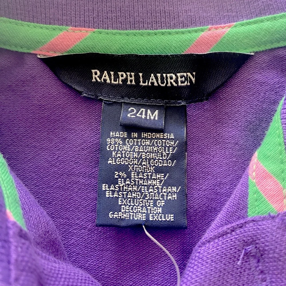 Ralph Lauren  Baby Girls Purple 2 Piece Set 24M